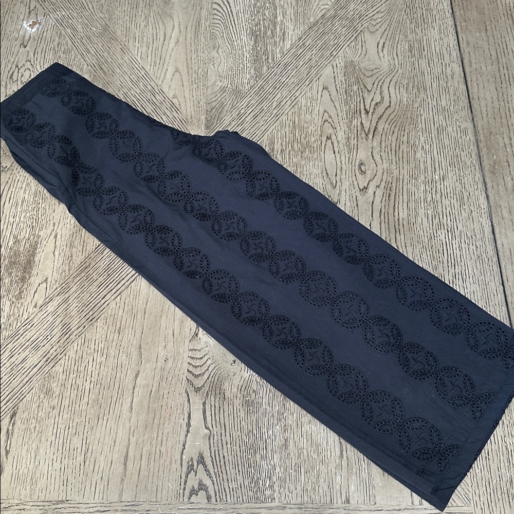 Zara Black Embroidered Pants